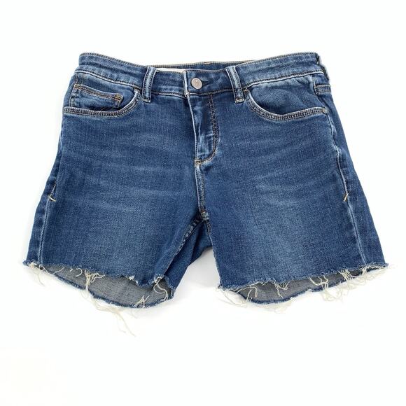 Anthropologie Pilcro and the Letterpress Script Cut Off Jean Shorts 26 Denim - Picture 1 of 8